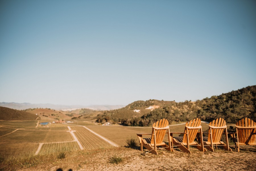 Chairs Overlooking Vineyard